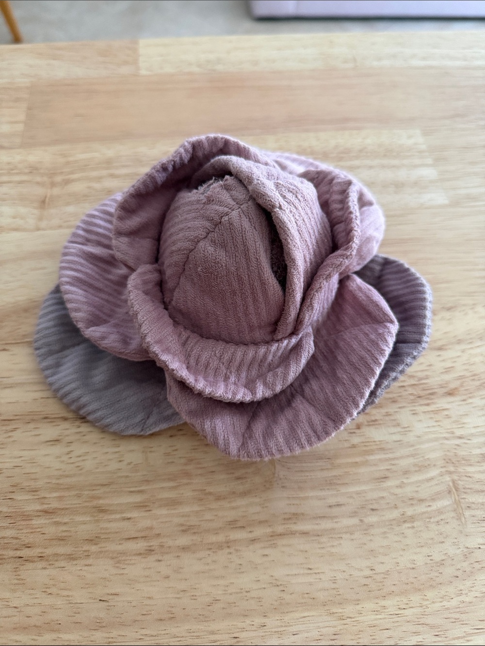 Lambwolf Collective Dusty Rose and Taupe cabbage toy